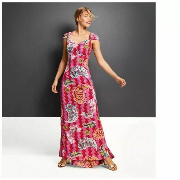 Zac Posen for Target Womens Safety Pin Print Maxi Dress Size 6 - Picture 1 of 13